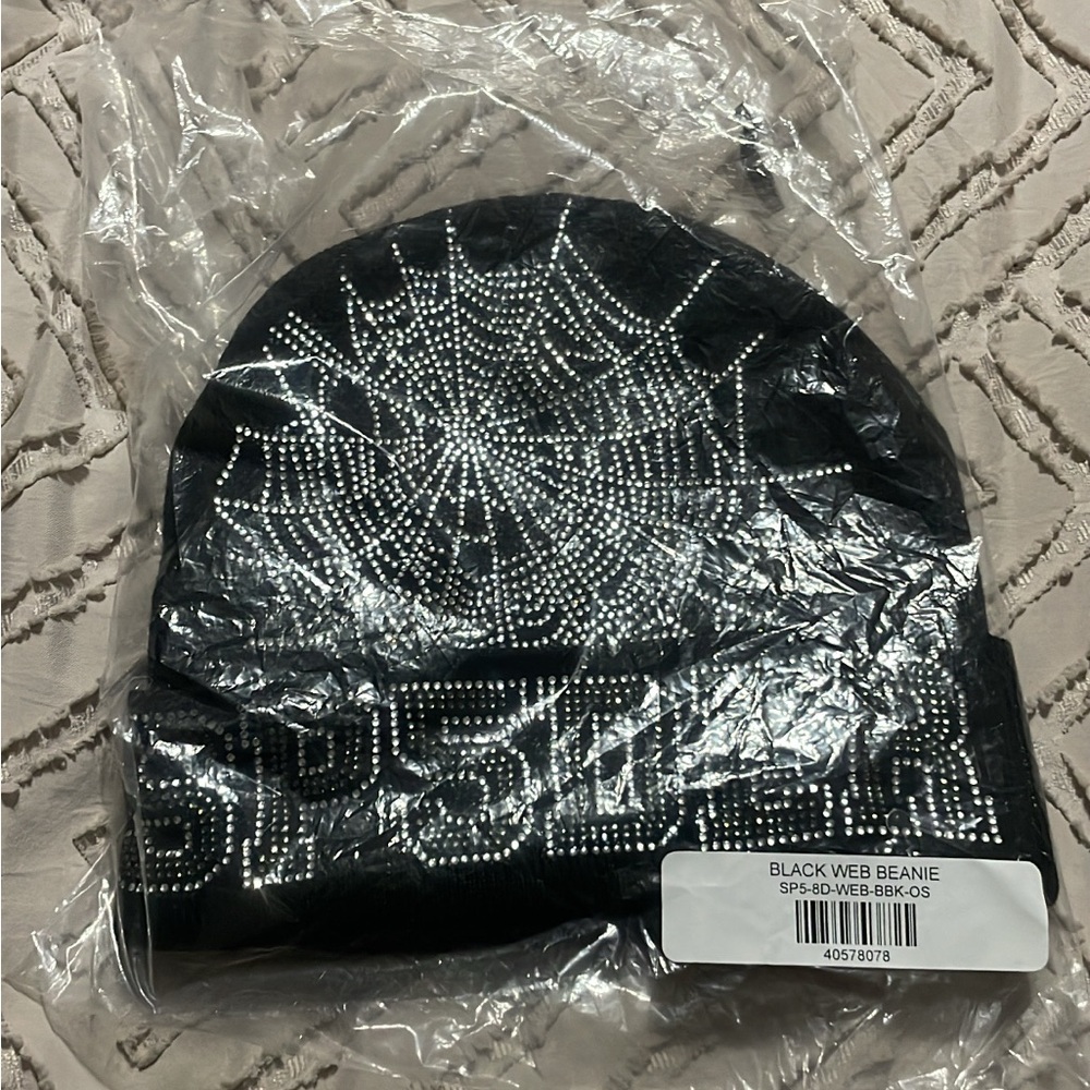 Black Web Beanie